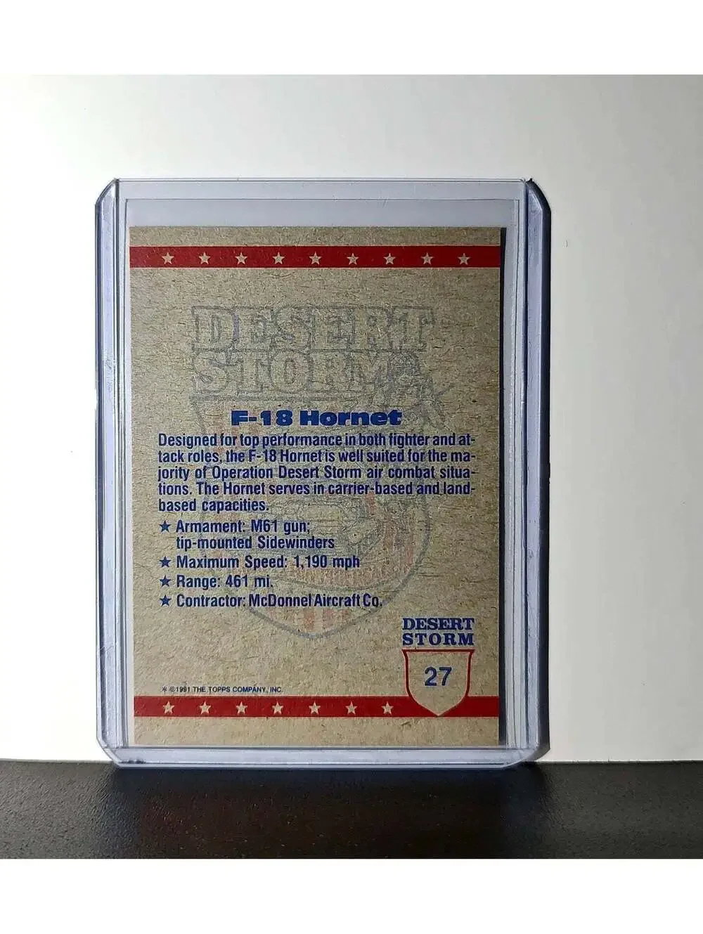 Flying High – The F/A-18 1991 Topps Desert Storm #27 Card - Picture 2 of 10